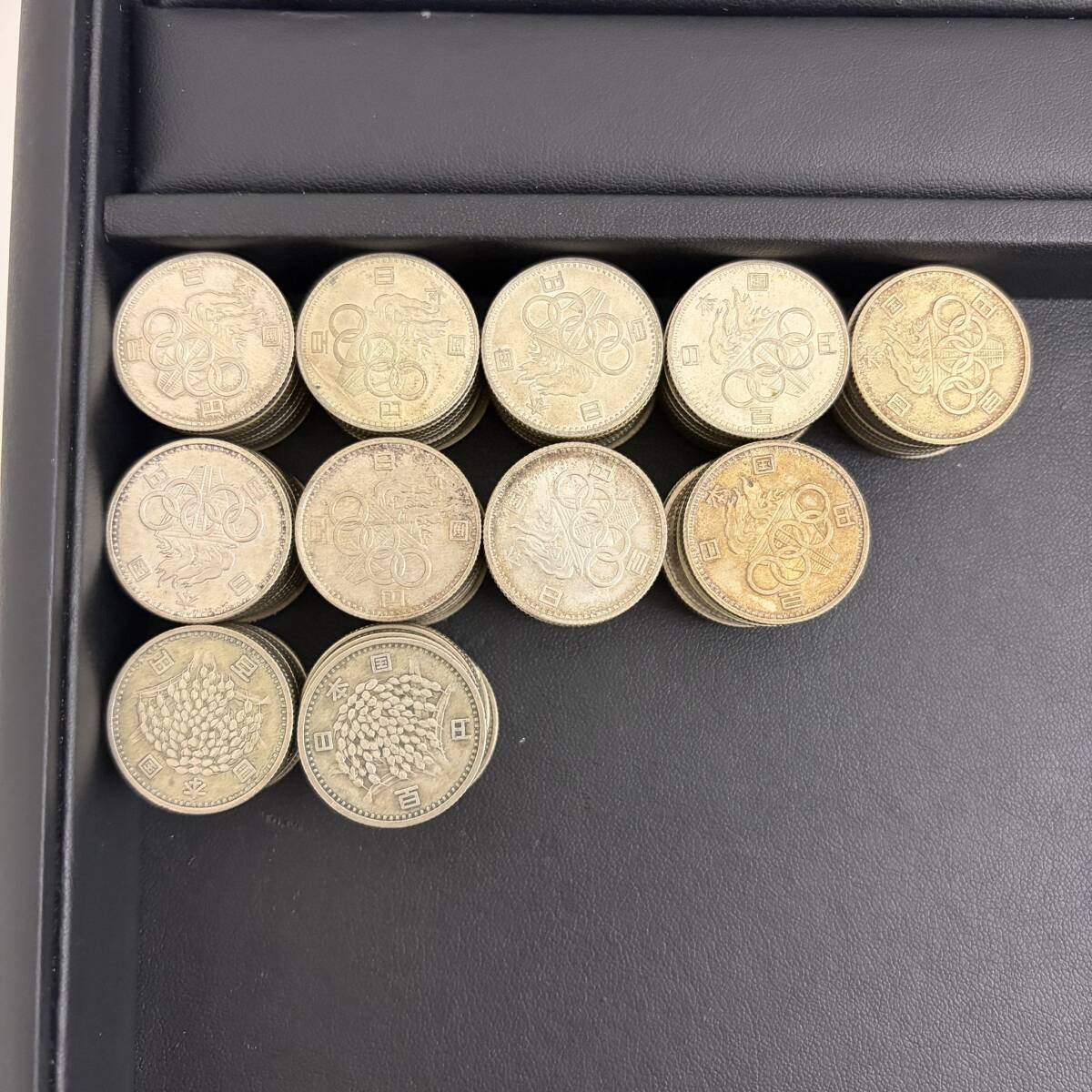 ★旧100円銀貨★ 合計110枚 稲穂（20枚） 東京オリンピック（90枚）古銭 百円 銀貨 昭和　当時物　現状品/保管品/中古品