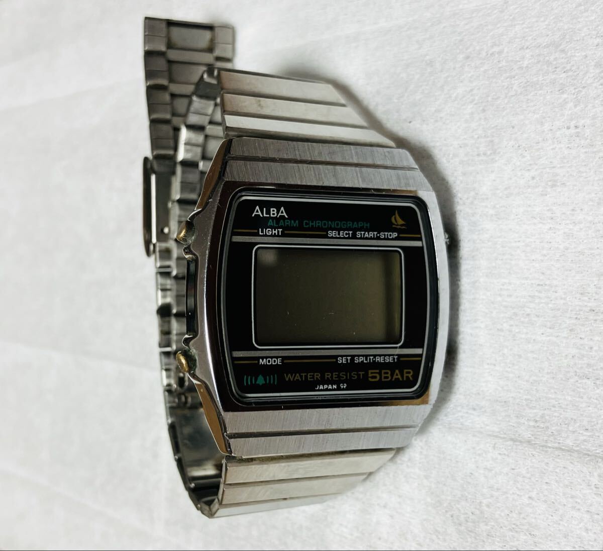 SEIKO ALBA デジタル アラームクロノグラフ 5BAR ヴィンテージ メンズ腕時計　ジャンク品