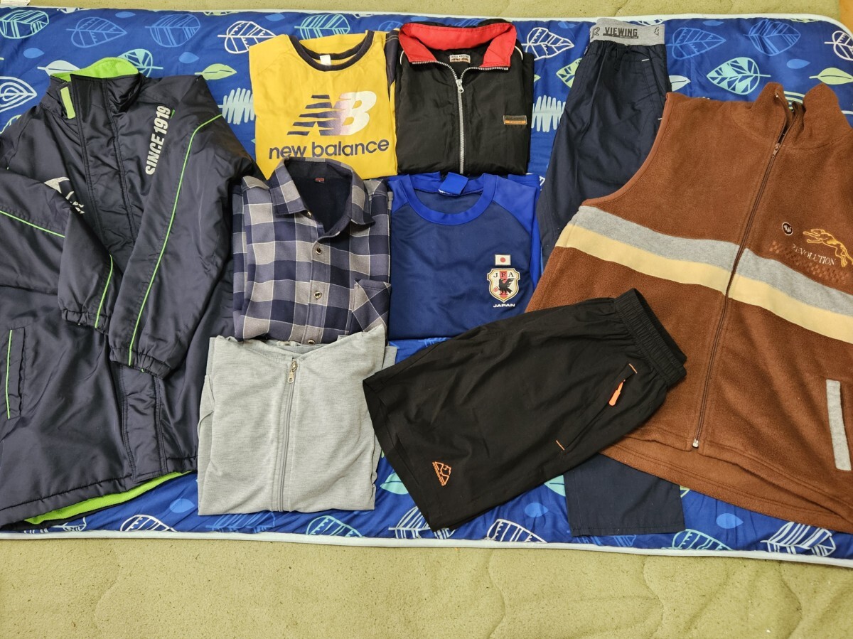 送料無料・中古・160・L・男児・夏冬物・半袖・長袖・コート等チャンピオン、ニューバランス