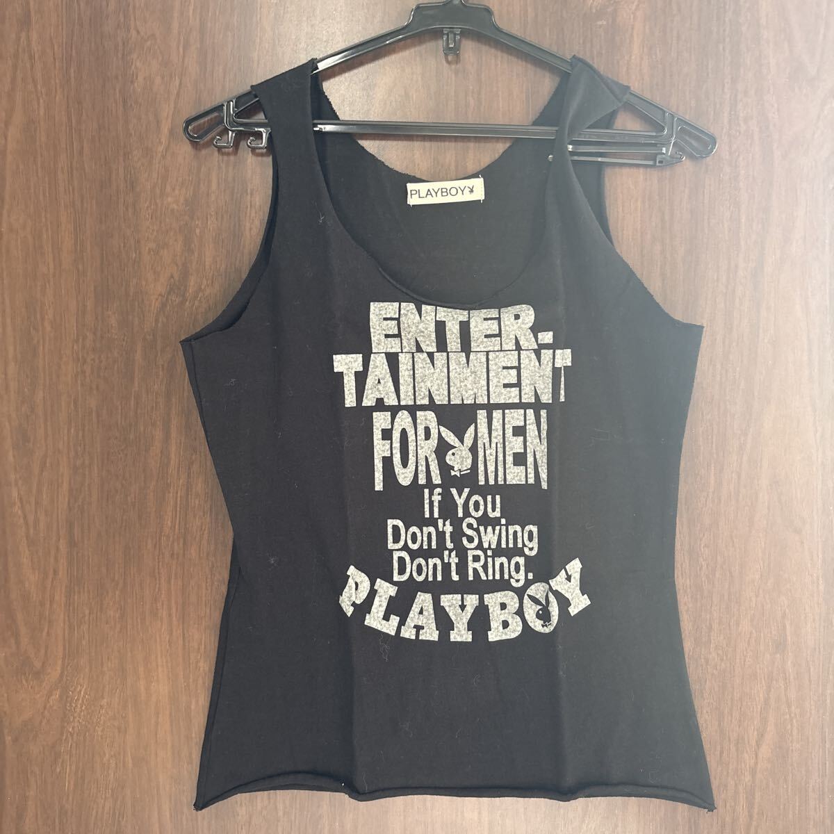 ◎HYSTERIC GLAMOUR◎PLAYBOY◎コラボ商品◎タンクトップ◎Mサイズ◎ブラック◎バニー◎切りっぱなし風◎中古品◎引取可能◎札幌◎北海道◎