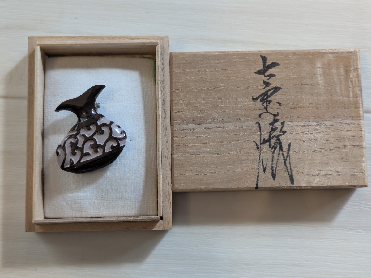 ☆七宝焼☆ブローチ☆和☆レトロデザイン☆美品☆札幌☆北海道☆