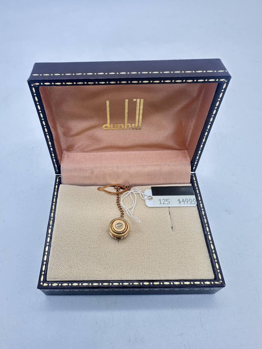 B16335 dunhill ダンヒル dモチーフ タイピン ネクタイピン アクセサリー 金属素材 男性用 メンズ ケース付き