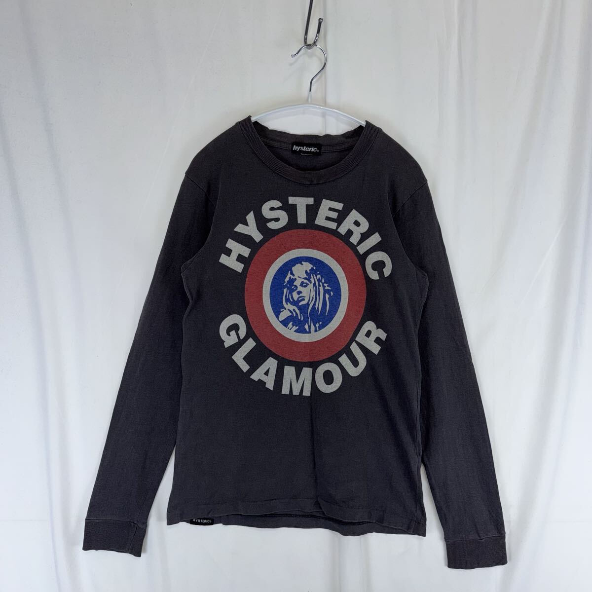 希少 HYSTERIC GLAMOUR fade circle girl L/S tee ヒステリックグラマー フェード サークルガール ロゴ 長袖 Tシャツ archive 平成 ギャル