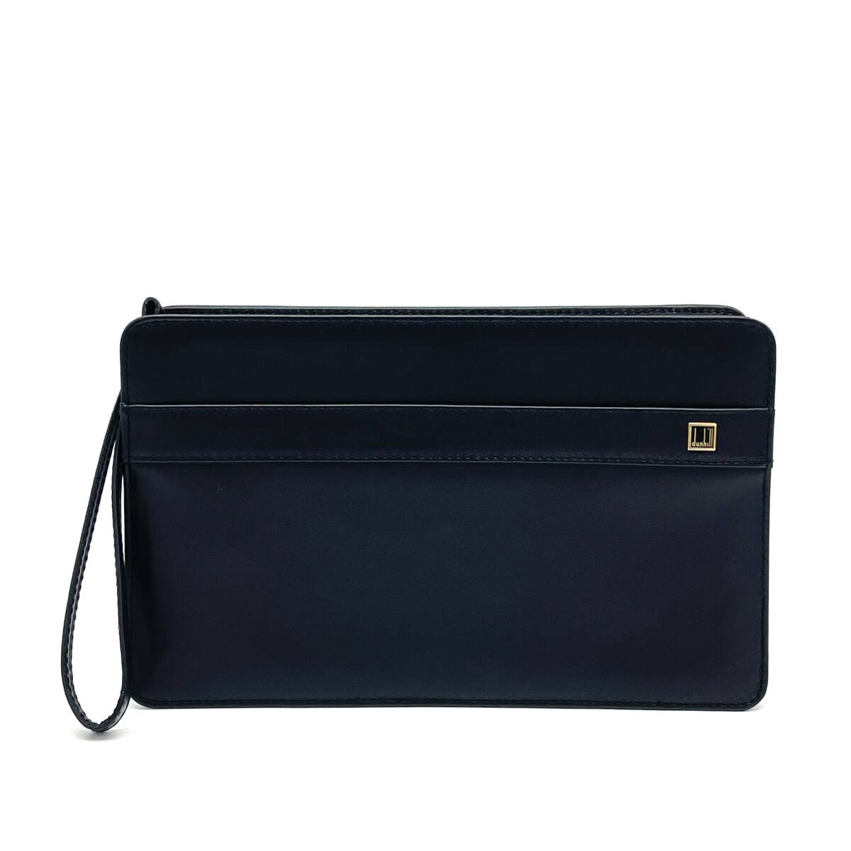 1円 極美品 dunhill ダンヒル カーフレザー クラッチバッグ セカンドバッグ ブラック