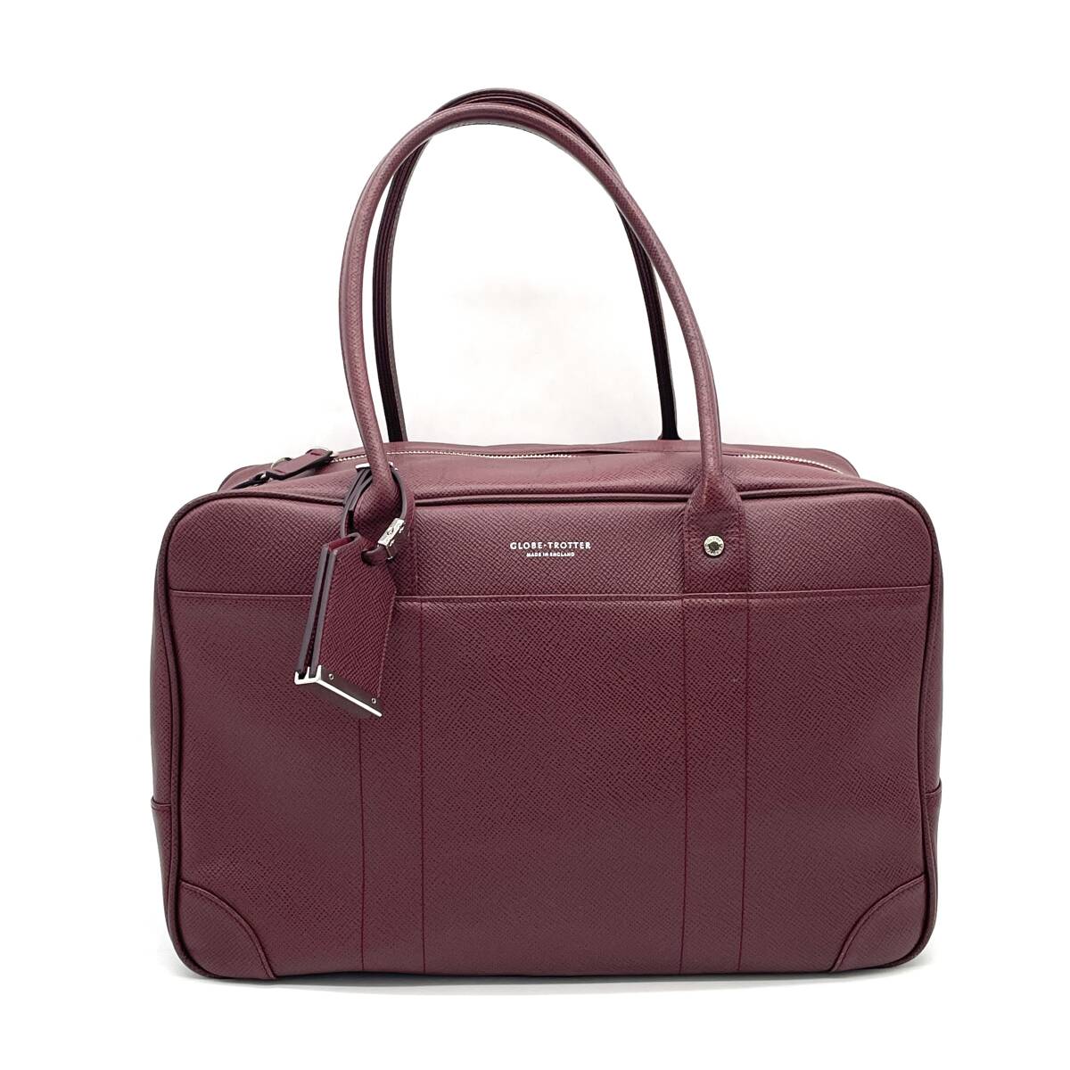1円 美品 GLOBE-TROTTER グローブトロッター JET ジェットコレクション ミニボストン トートバッグ ハンドバッグ ボルドー