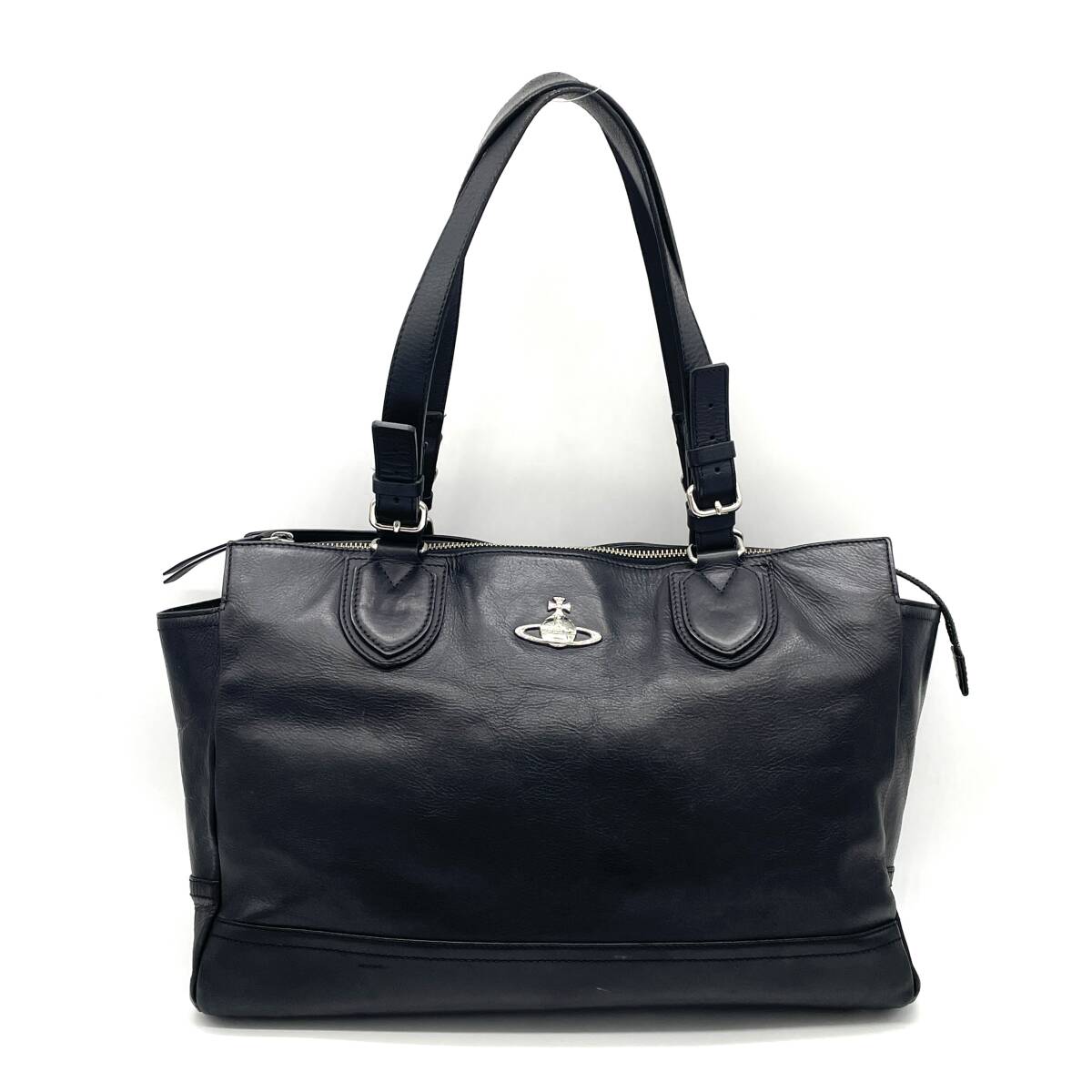 1円 Vivienne Westwood MAN ヴィヴィアンウエストウッド マン オーブ トートバッグ ショルダーバッグ ブラック