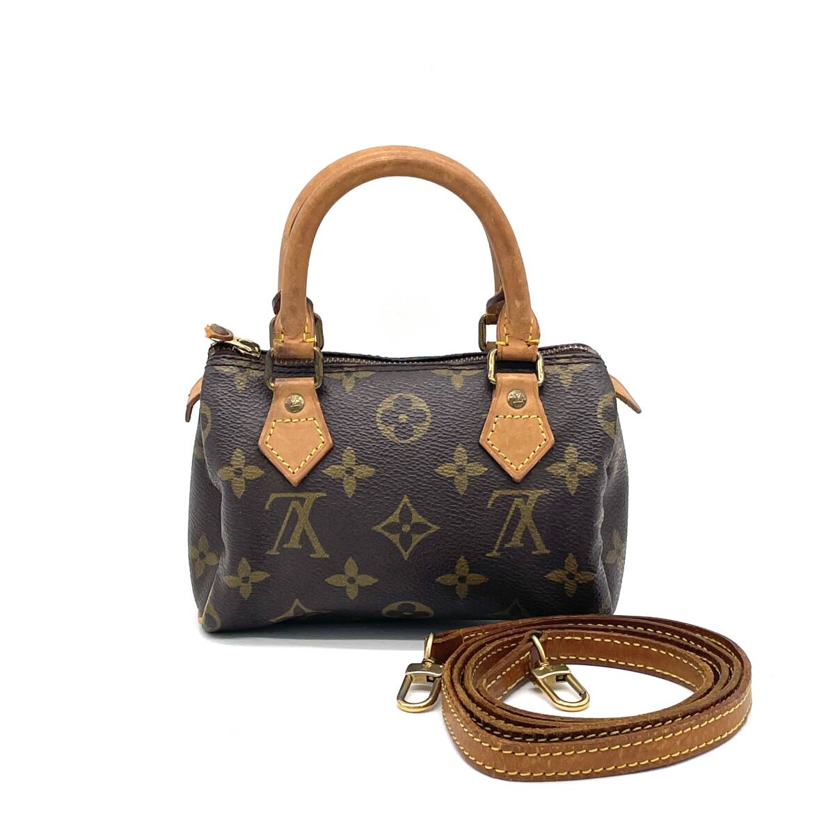 1円 LOUIS VUITTON ルイヴィトン モノグラム ミニスピーディ 2WAY ハンドバッグ ショルダーバッグ M41534