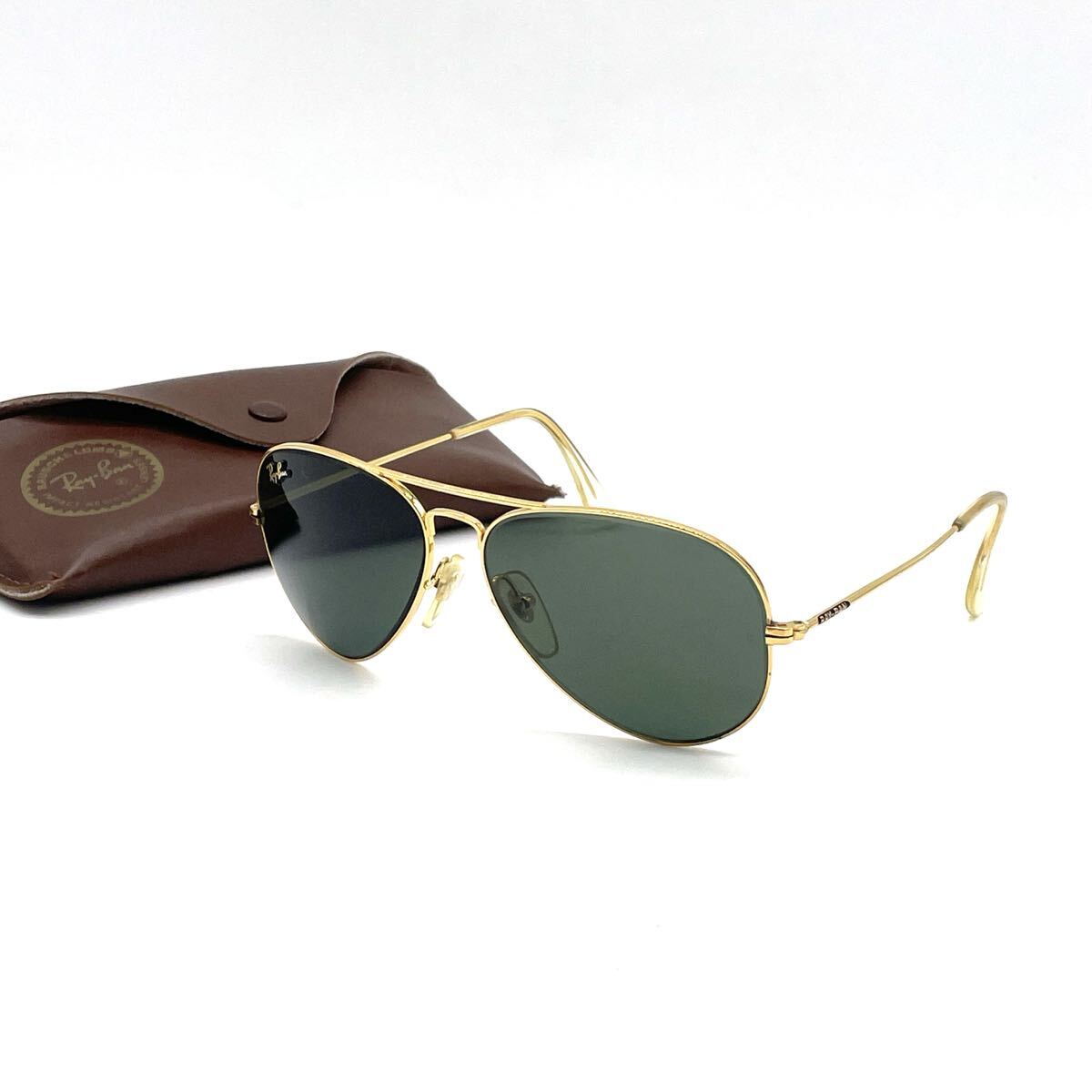 美品 Ray-Ban レイバン サングラス ティアドロップ ボシュロム B&L 立体ロゴ ゴールド ヴィンテージ アビエーター 2318