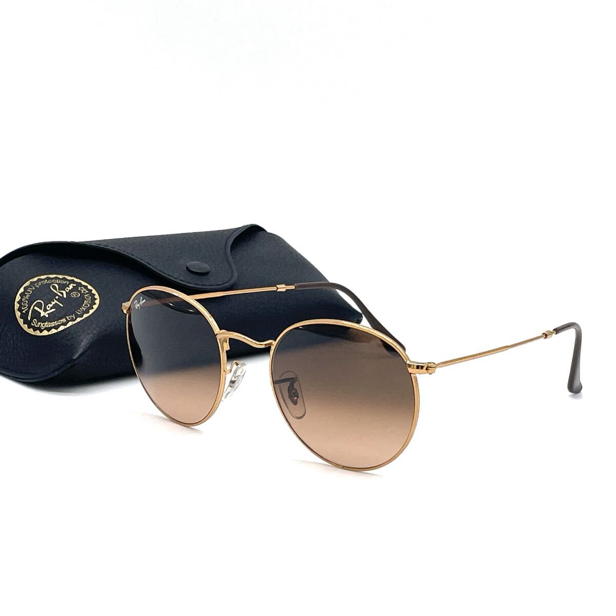 良品 Ray-Ban レイバン サングラス ラウンドメタル RB3447 ゴールド 2065