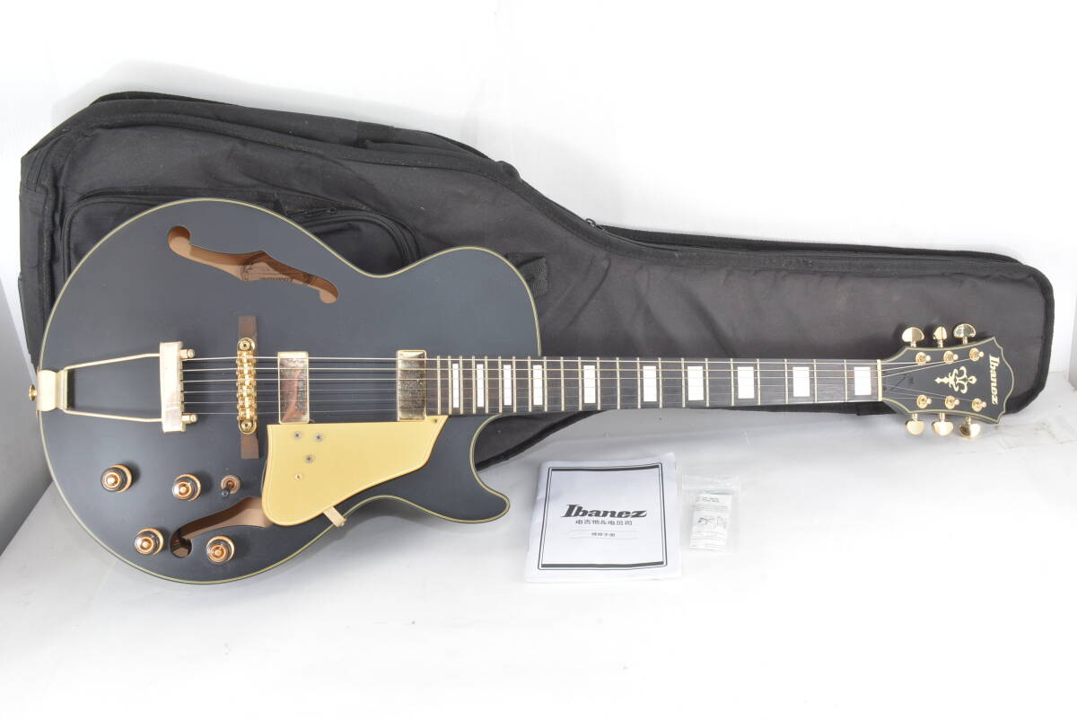 [TAE28]Ibanez AG85-BKF Black Flat フルアコ エレキギター アイバニーズ ソフトケース