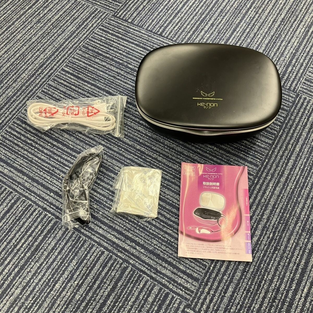 S668-F5-1108 エムテック 脱毛器 NIPL-2080 ケノン Ver5.0 家庭用脱毛器 フラッシュ式 美顔器 美容機器 取説 ブラック NC