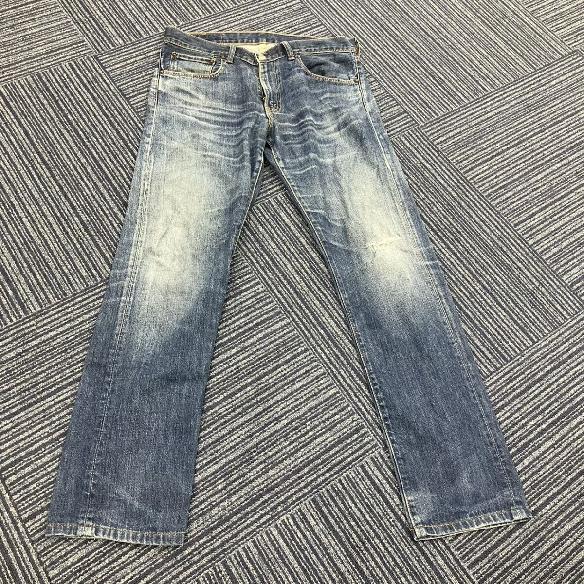 S645-Z25-315 Levi's リーバイス ジーンズ デニムパンツ 501 ストレート ジーパン ボトムス メンズ インディゴ 色落ち 古着 NC