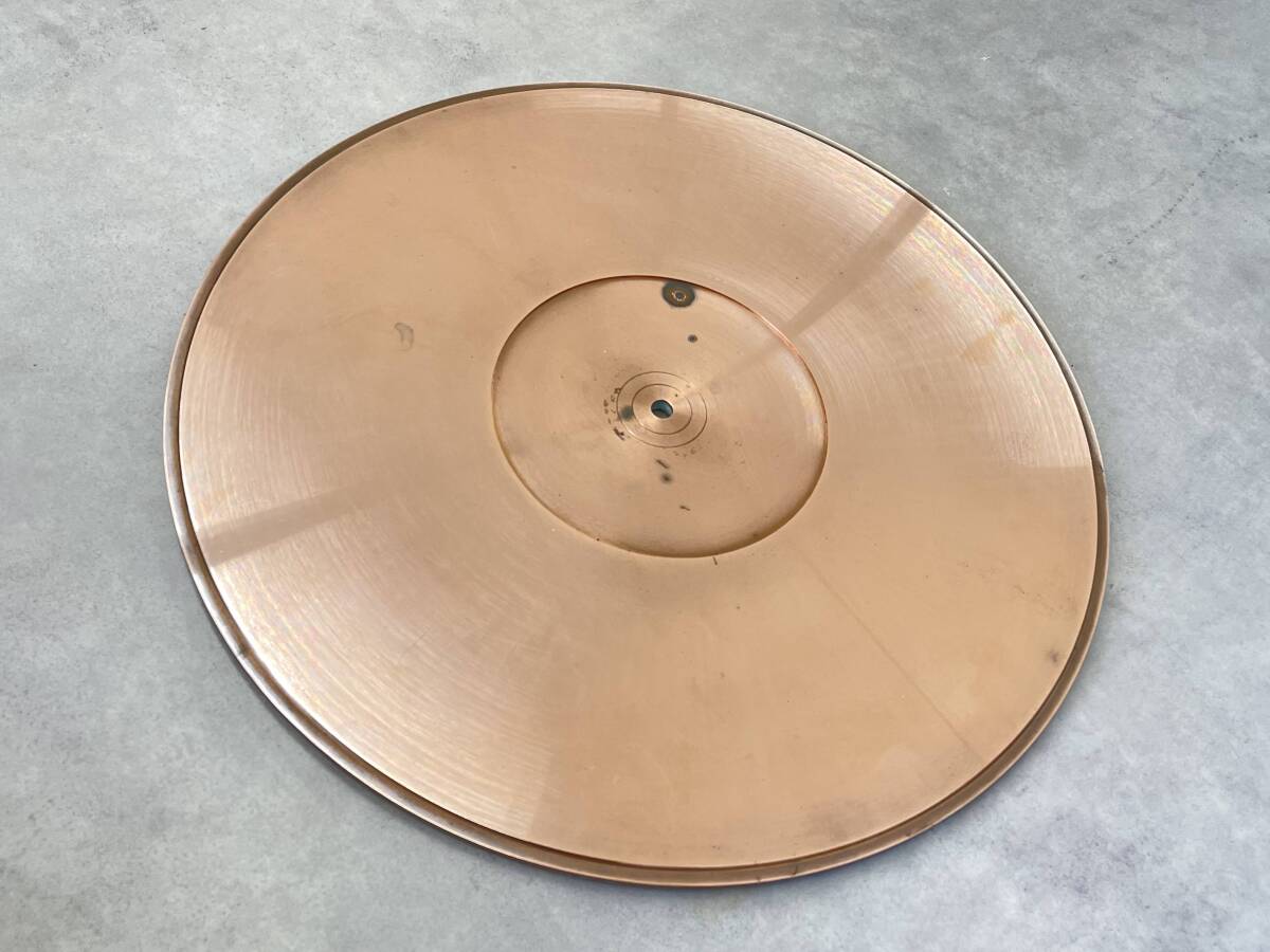 3R7765B◆銅製 ターンテーブルシート 厚さ7mm 重量約4kg 直径30cm◆