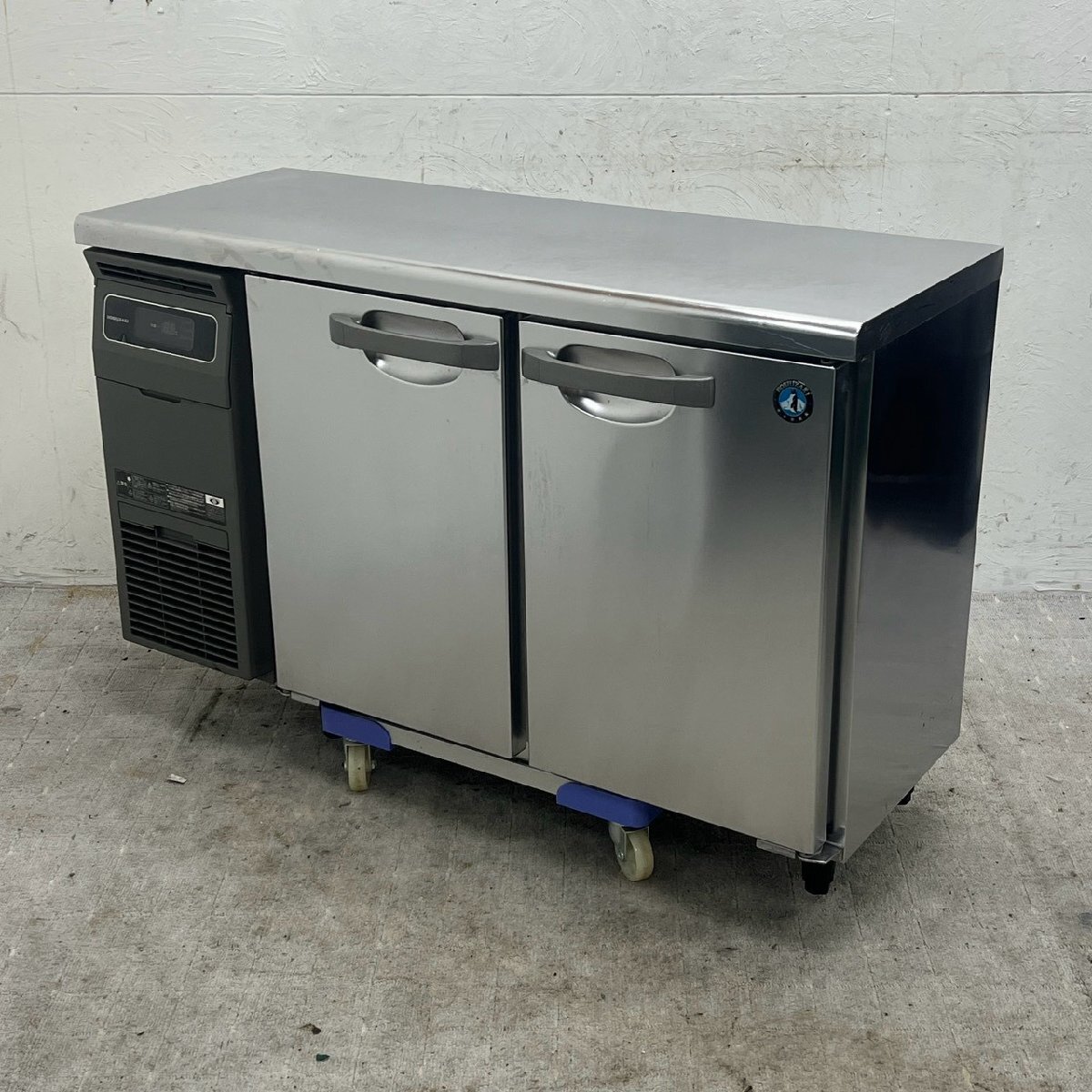 ホシザキ コールドテーブル冷蔵庫 RT-120MTCG 2024年製 165L 奥行450mm 業務用 2ドア テーブル形冷蔵庫/D6863