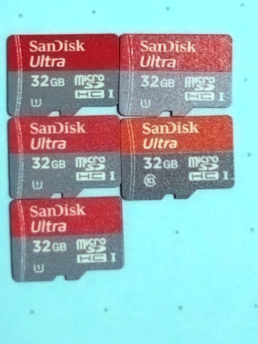 マイクロSDカード32GB 5枚 中古品フォーマット済