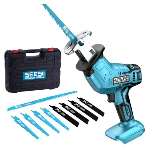 【2026新型】SEESII 充電式レシプロソー 電動のコギリ コードレス 電動ノこぎり 無段変速 安全ロック LEDライト 9本