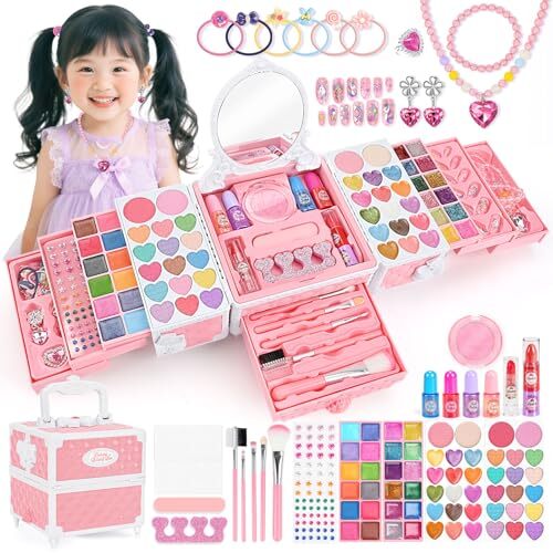 A Dreamon メイクセット 女の子 お化粧セット メイクボックス 小学生 おもちゃ キッズコスメ ドレッサー 子供 小学生 
