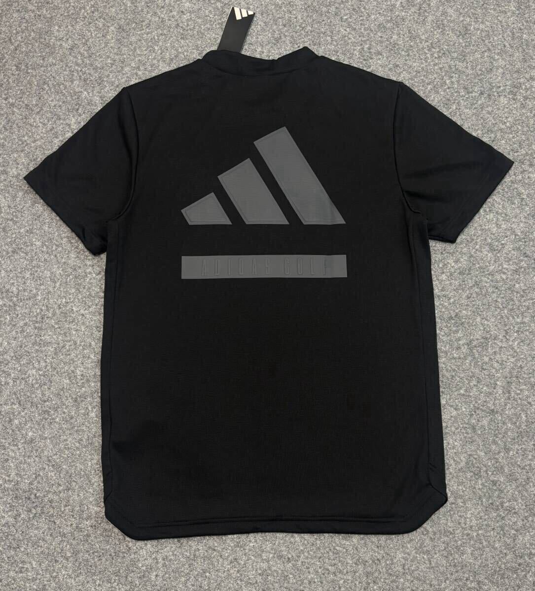 送料185円～◇新品◇アディダスゴルフ adidas golf◇Lサイズ◇背面ロゴ　モックネックシャツ◇ブラック
