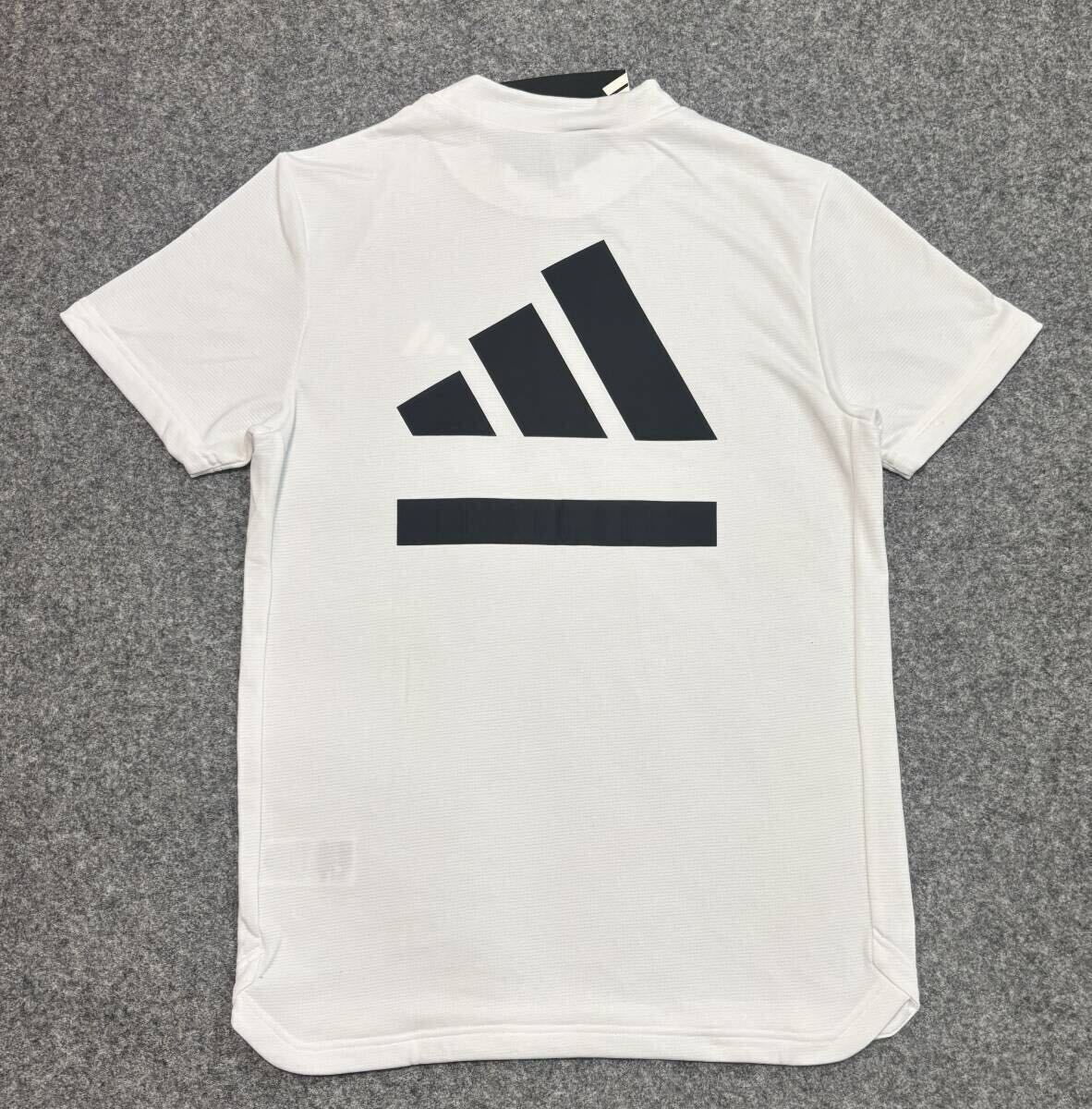 送料185円～◇新品◇アディダスゴルフ adidas golf◇Lサイズ◇背面ロゴ　モックネックシャツ◇ホワイト