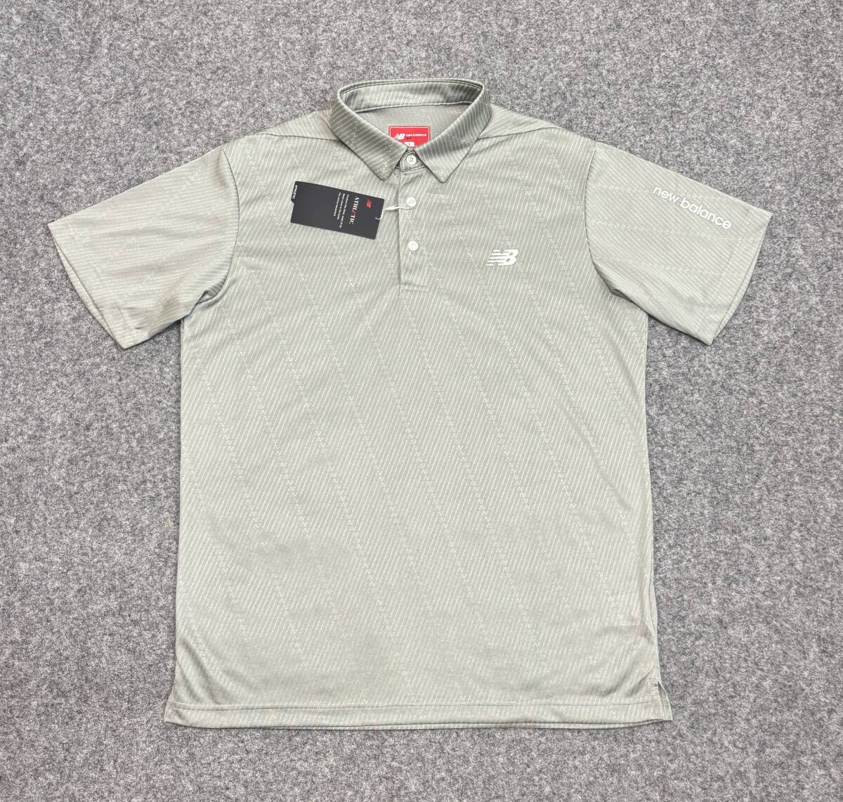 送料185円～ ◇新品◇NEW BALANCE GOLF ニューバランスゴルフ◇5(L)◇ヘリンボーンジャガード半袖ポロシャツ