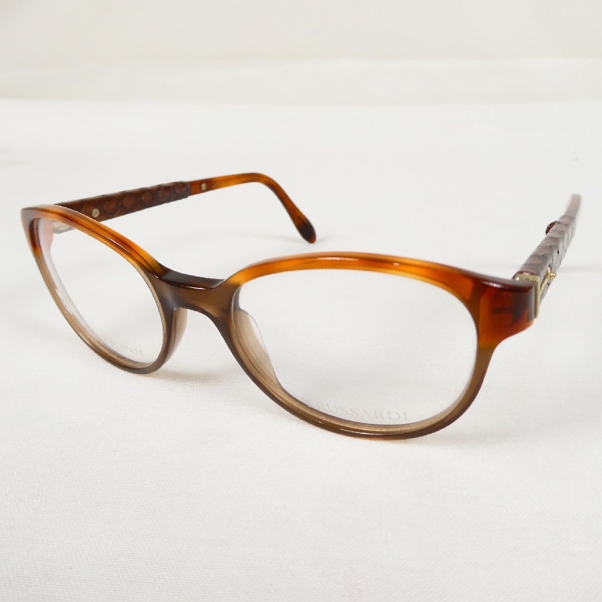 TRUSSARDI トラサルディ メガネ メガネフレーム イタリア製 TR12514 BR 51□19-140mm アイウェア めがね 眼鏡 未使用■SG476s■