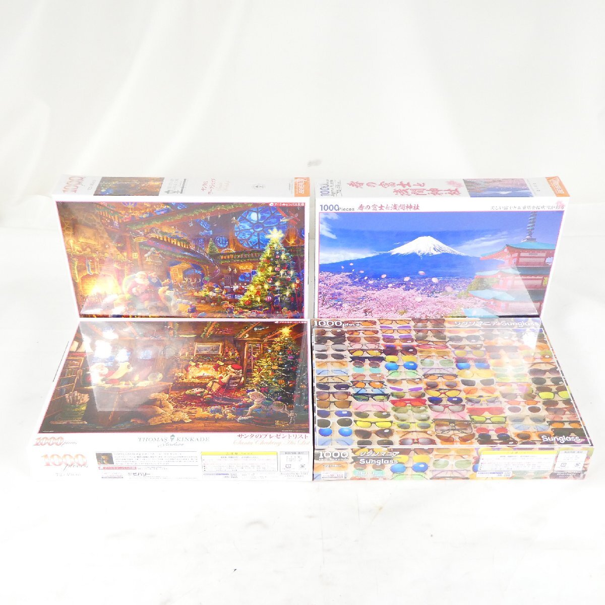 ジグソーパズル 4点セット ビバリー BEVERLY 1000ピース 72×49cm ジグソマニア サングラス 春の富士と浅間神社 他 新品■GD026s■