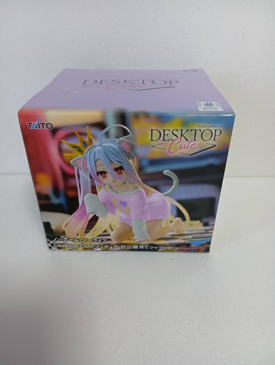 ノーゲーム・ノーライフ　Desktop Cute フィギュア　白　～猫耳Tシャツver.～ Renewal　【KT-Y-296】0826