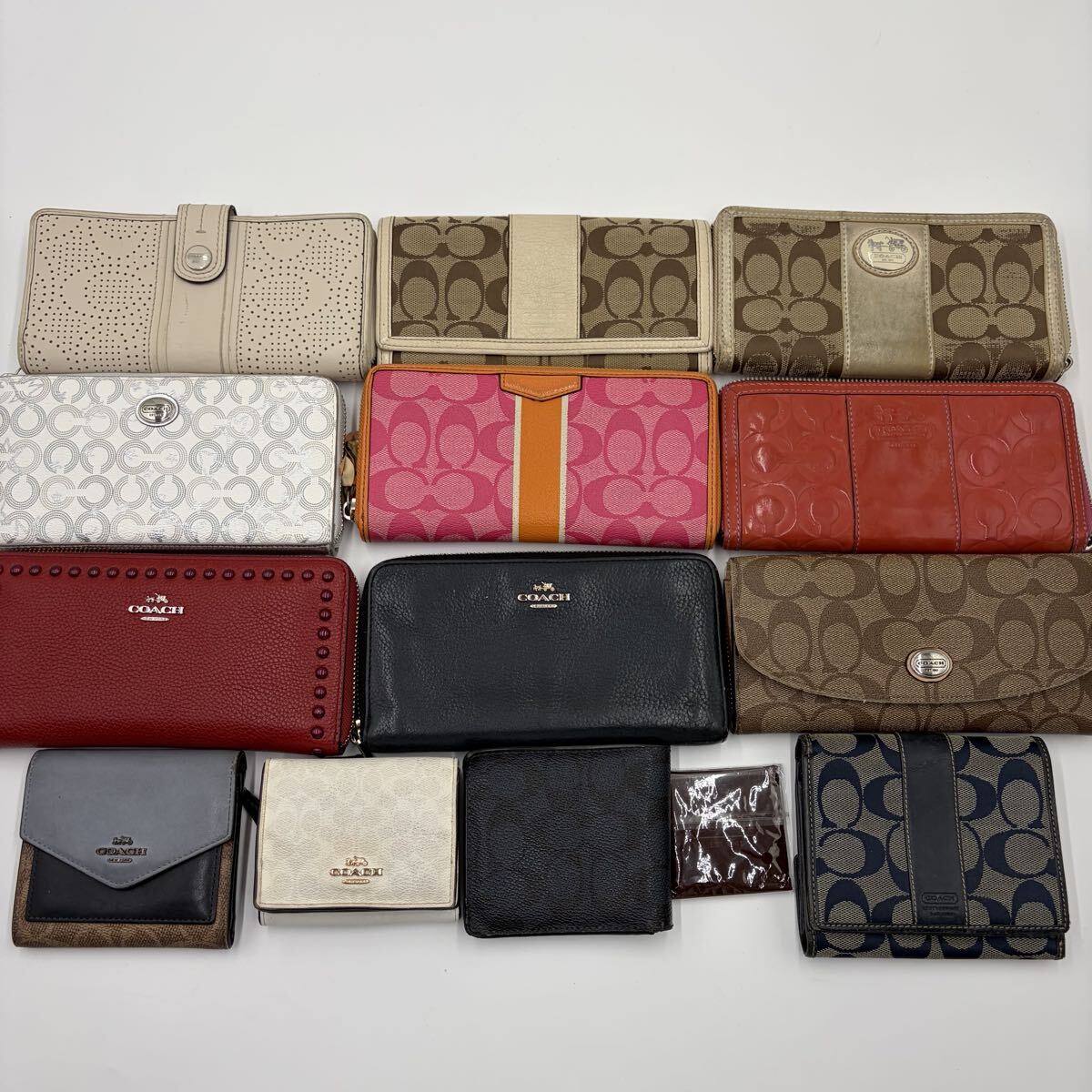 1円～ COACH コーチ 財布 ウォレット キーケース シグネチャー キャンバス レザー 14点セット まとめ売り