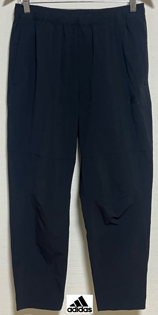 adidas マストハブ ウーブン パンツ チャコールブラック M 175/82A HM2970 古着 アディダス ナイロンパンツ 軽量 吸汗速乾性 ストレッチ