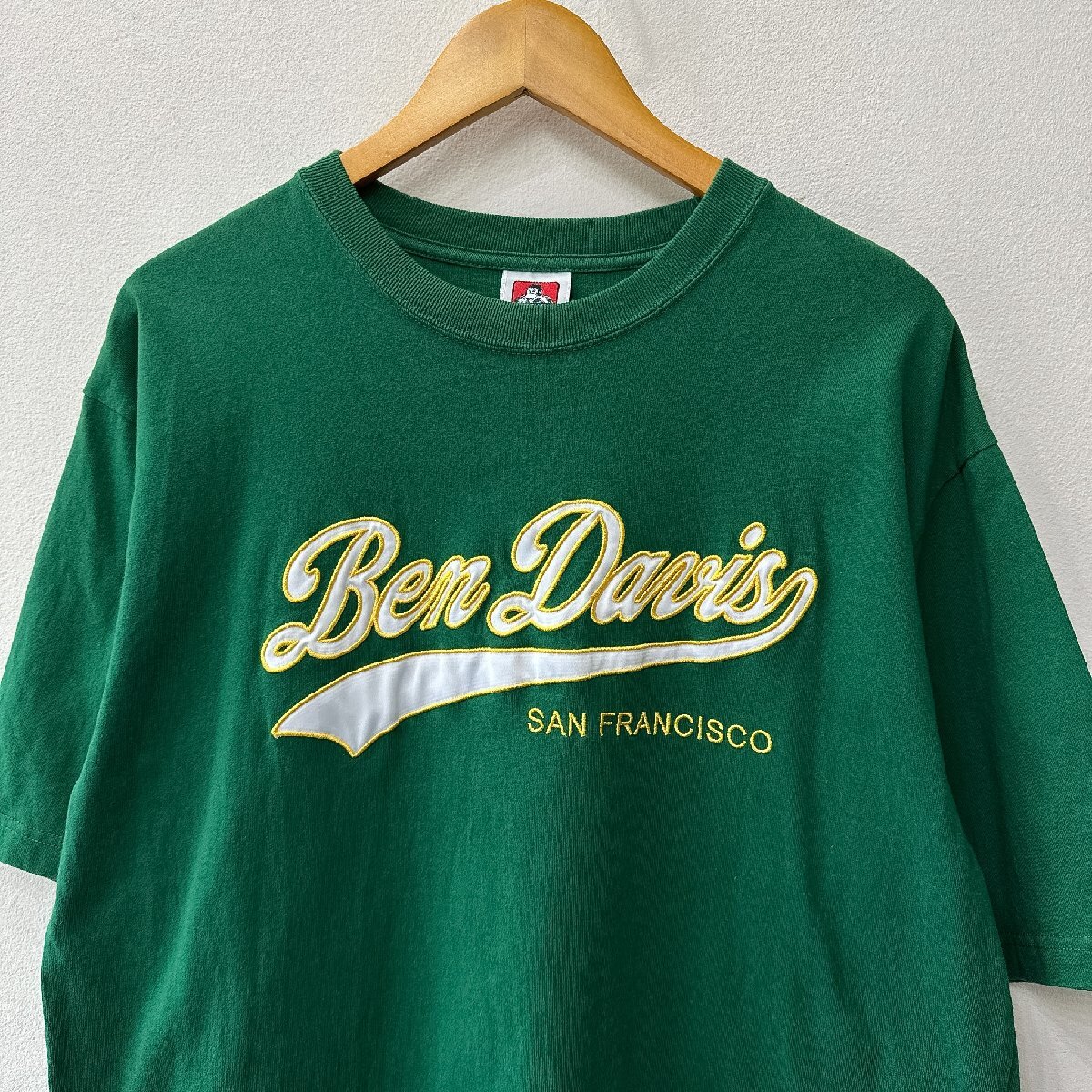 BEN DAVIS ベンデイビス ロゴ刺繍 オーバーサイズ 半袖Tシャツ サイズ L /グリーン系 メンズ ストリート アメカジ 古着