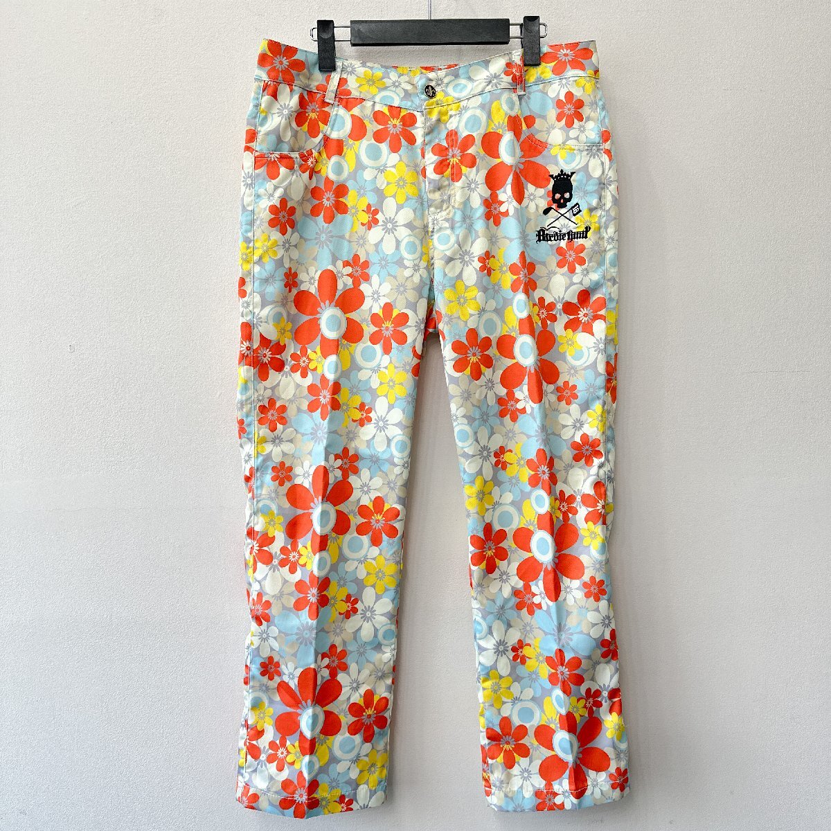 Birdie hunt バーディーハント 花柄 パンツ スラックス サイズ36 /マルチカラー メンズ スカル ストレッチ ゴルフ