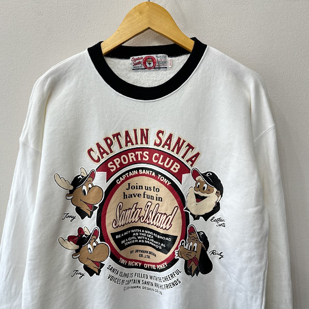 Captain Santa キャプテンサンタ プリント 長袖スウェット サイズM /ホワイト系 メンズ 日本製 アメカジ レトロ