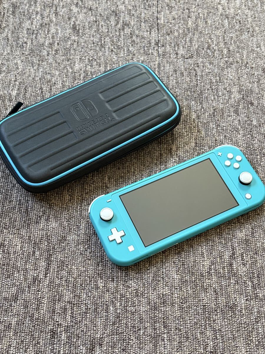 【美品/動作確認済】Nintendo Switch Lite ターコイズ 本体 ＋ HORI製ハードケース付き スイッチライト