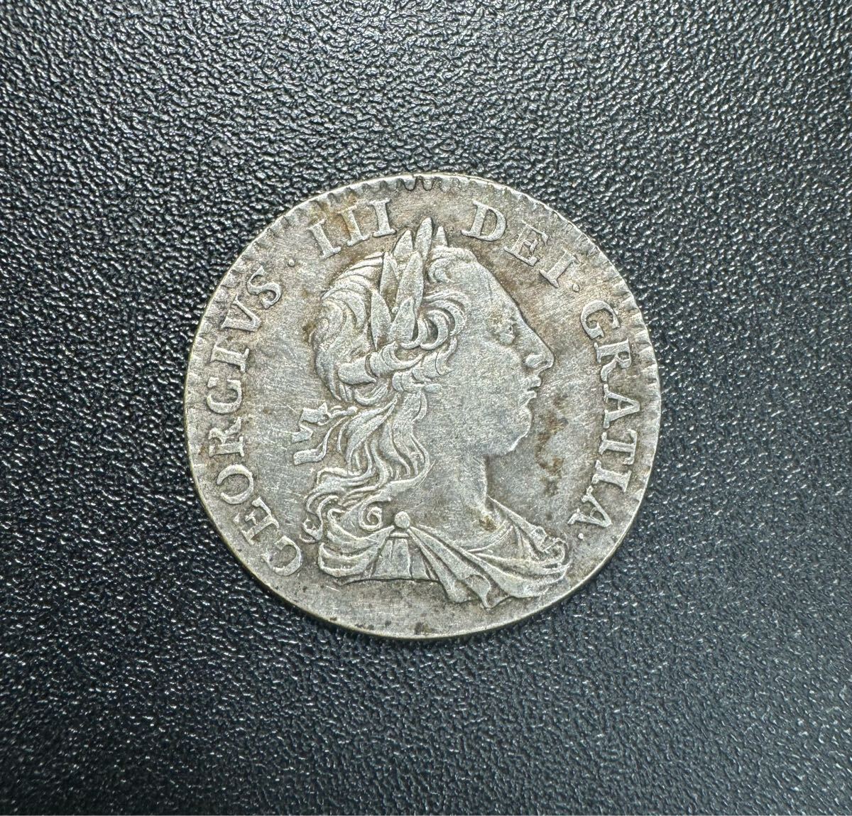 希少 1763年 英国 ジョージ3世 銀貨 特殊年号 特殊版 古銭 シリング? アンティーク コレクション SV900 銀900詳細不明 遺品整理旧家蔵出し