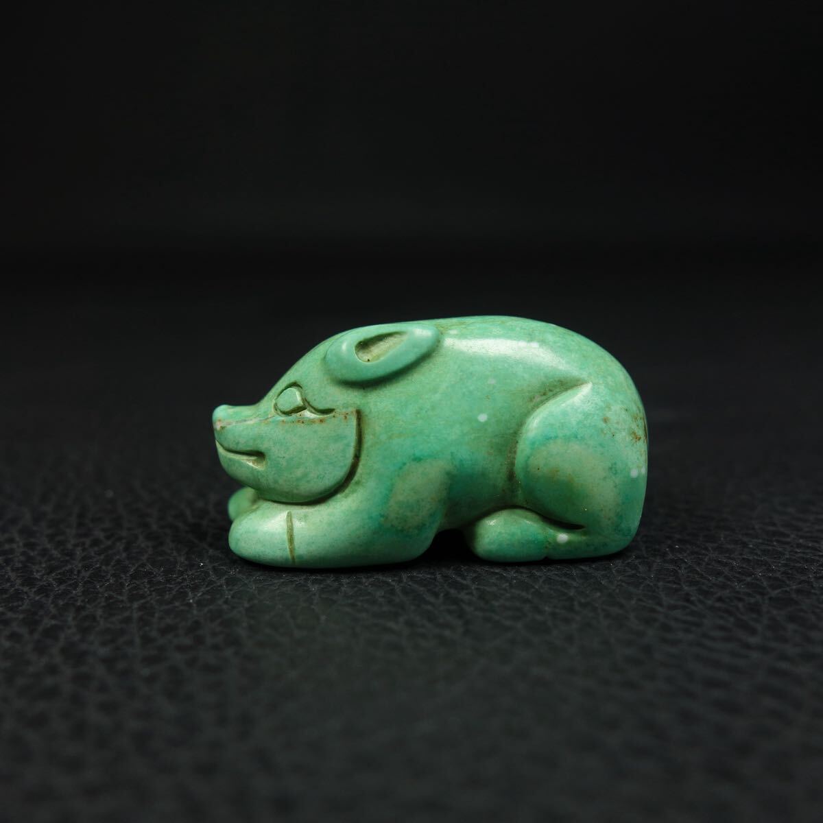 漢時代 天然石 緑松石 T吊墜 古玉 中国古美術 時代物 骨董品 遺品整理 旧家蔵出し 彫り件