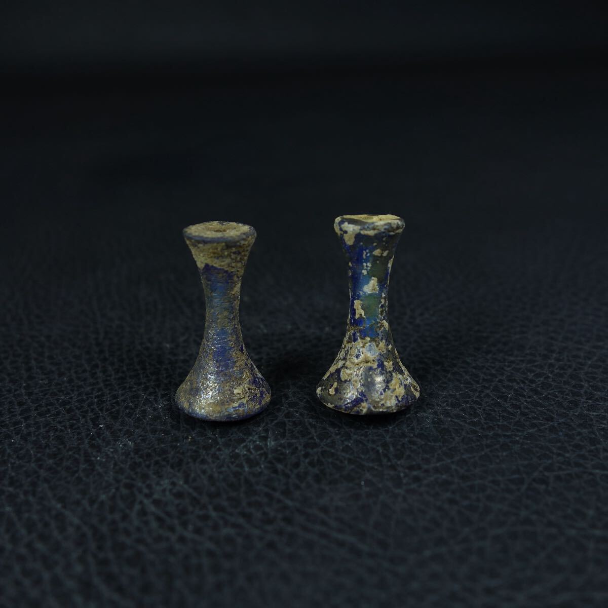 漢時代 琉璃 耳墜 T古代ガラス ピアス 玉飾 古玉 骨董品 古美術 時代物 遺品整理 旧家蔵出し