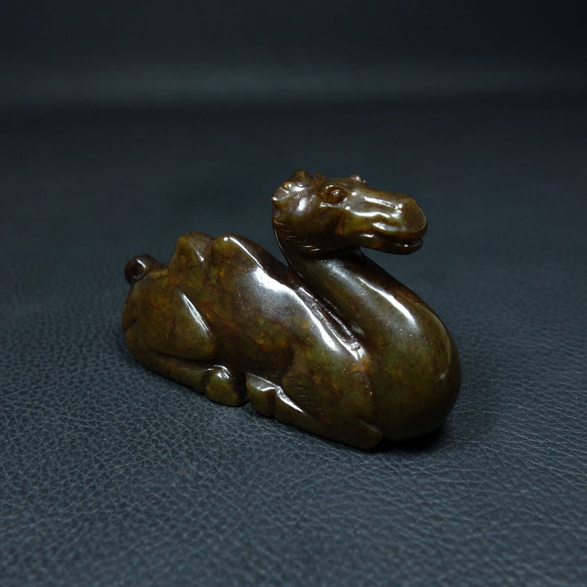 漢代 和田玉 駱駝彫 玉置物 T中国古美術 唐物 時代物 古玩 骨董品 遺品整理 旧家蔵出し