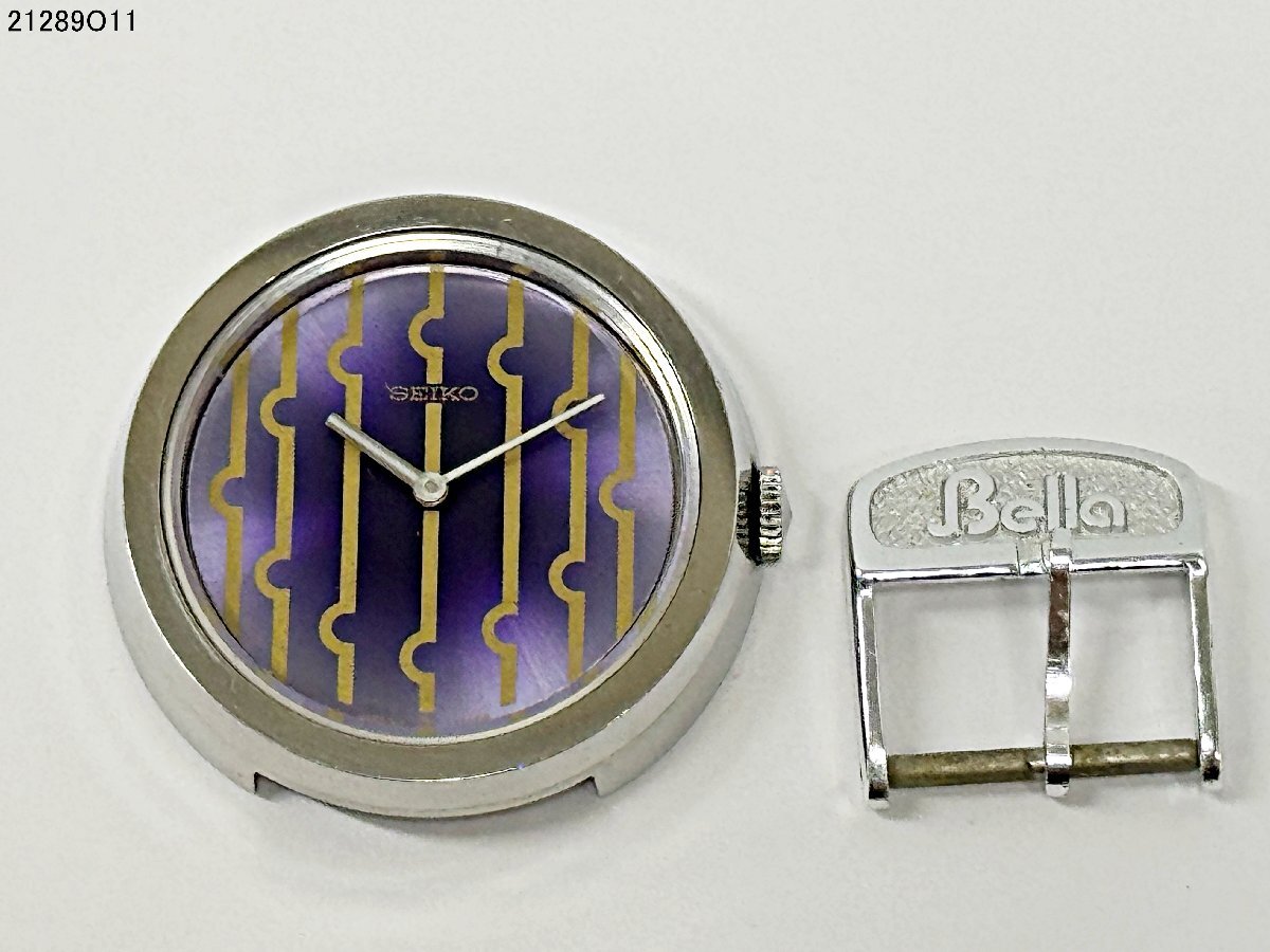 稼働品 SEIKO セイコー Bella ベラ 11-0790 手巻き 変わり文字盤 シルバー ボーイズ 機械式 腕時計 純正尾錠付 21289O11-16
