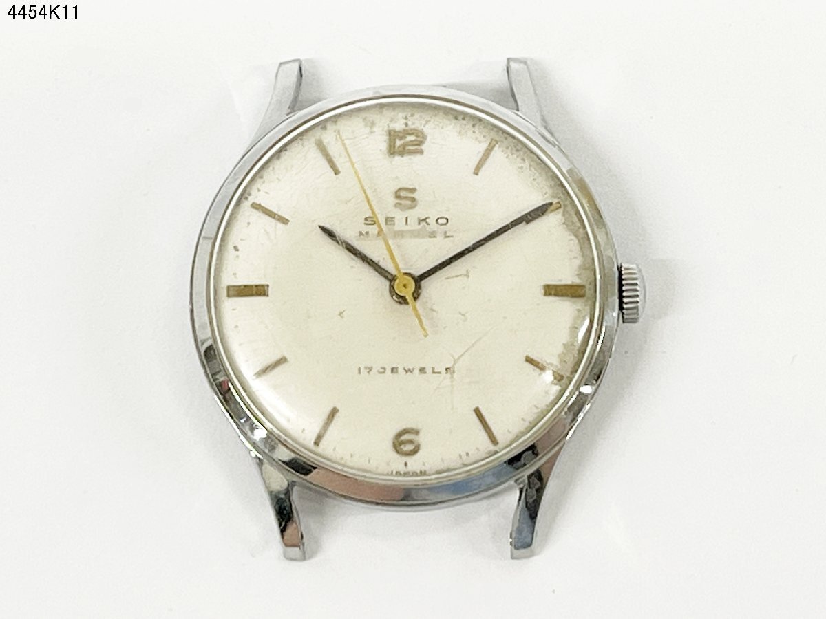 SEIKO セイコー MARVEL マーベル J13022 手巻き 17石 3針 シルバー メンズ 腕時計 4454K11-15