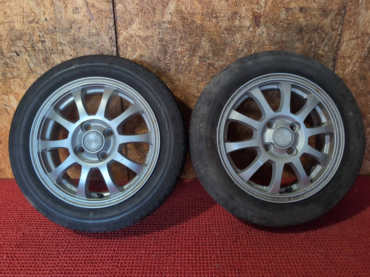 Stranger 14x4.5 PCD100 4穴 BRIDGESTONE ECOPIA 155/65R14 ２本のみ!! 売切!!