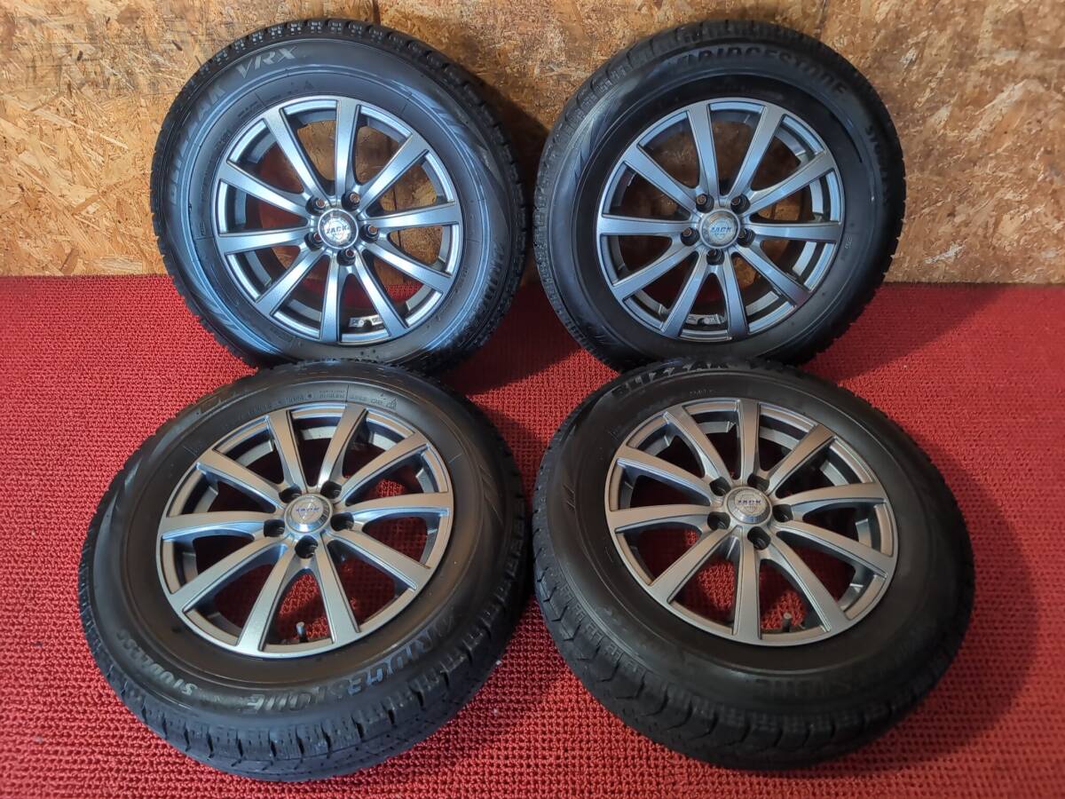 ZACK JP-110 15x6 PCD100 5穴 BRIDGESTONE VRX 195/65R15 売切!!