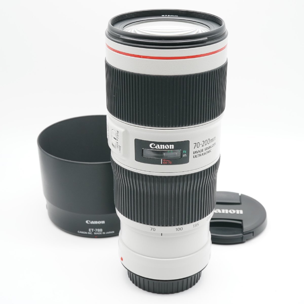 新品級 Canon キヤノン EF 70-200mm F4L IS II USM あると嬉しい純正フード(小キズあり)付！