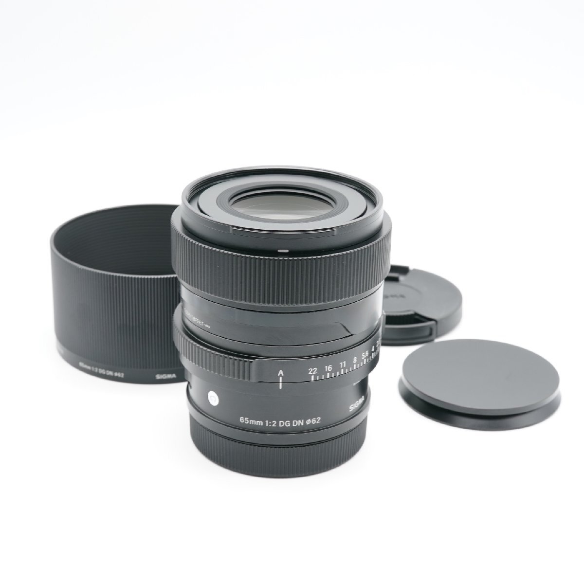 新品級 SIGMA シグマ 65mm F2 DG DN Contemporary Lマウント あると嬉しい純正フード・マグネットキャップ付！