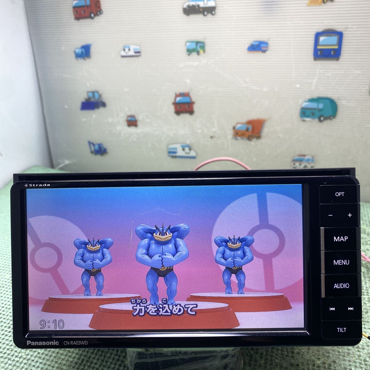 パナソニック ストラーダ CN-RA03WD★フルセグ TV Bluetooth CD DVD★キズあり