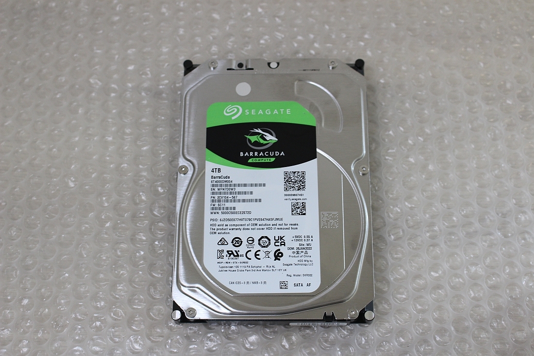 ★SEAGATE BarraCuda 3.5inch 4TB SATA接続HDD ST4000DM004★WW89