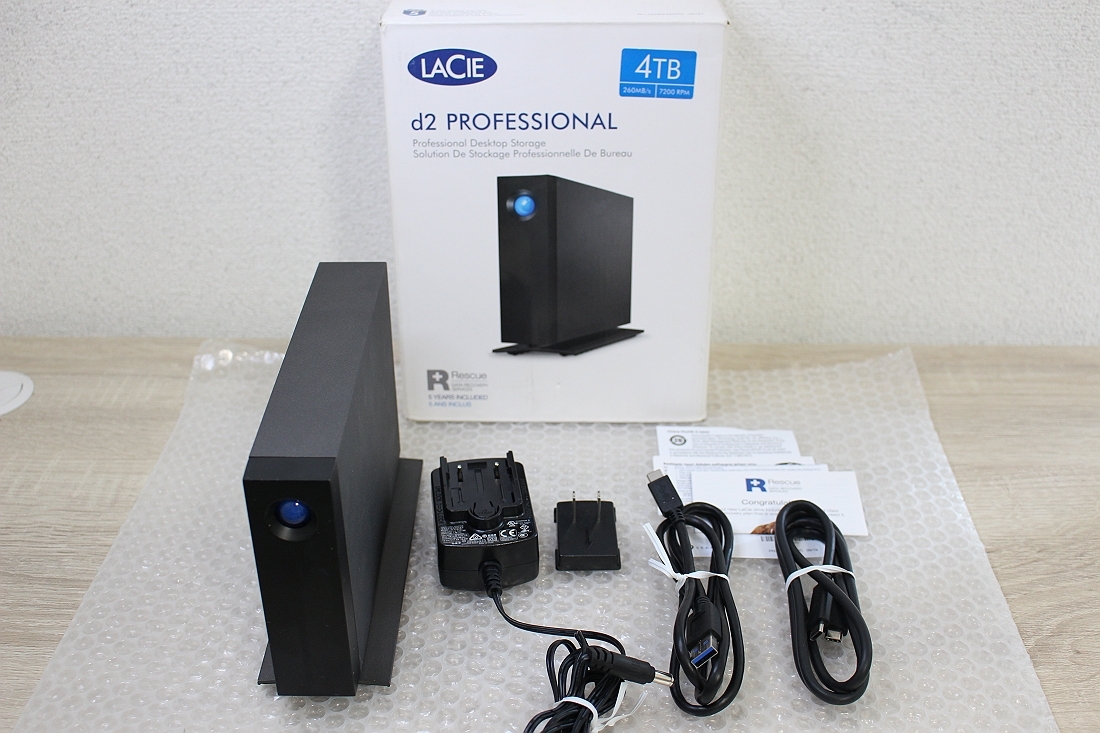 ★美品！LACIE 外付けHDD 4TB d2 Professional STHA4000800 [ブラック]★WW79