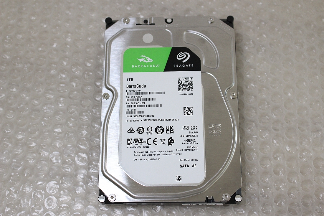 ★SEAGATE BarraCuda 3.5inch 1TB SATA接続HDD ST1000DM014★WW50