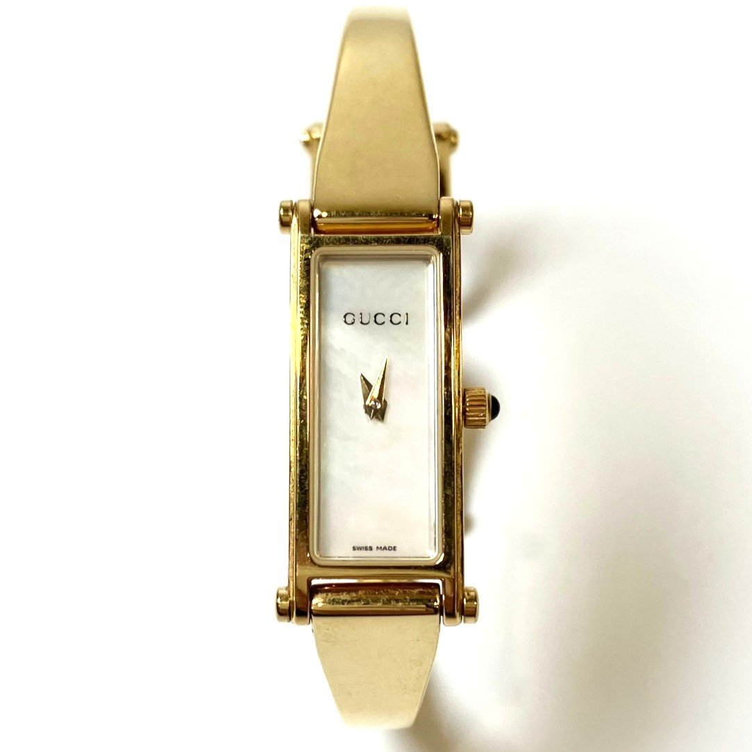 ■ グッチ GUCCI 1500L 腕時計 ホワイトシェル文字盤 稼働品 計1点【買取まねきや】