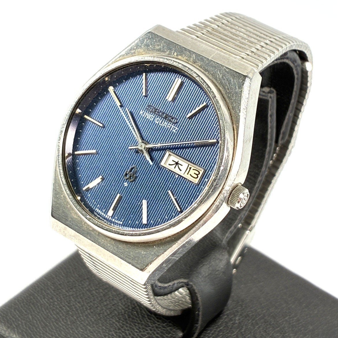 ■SEIKO セイコー キングクォーツ 4823-8130 腕時計 ネイビー 不動【買取まねきや】
