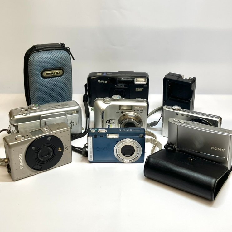 ■ キヤノン ソニー ニコン パナソニック ペンタックス フジフイルム デジタルカメラ フィルムカメラ 動作未確認 計9点【買取まねきや】